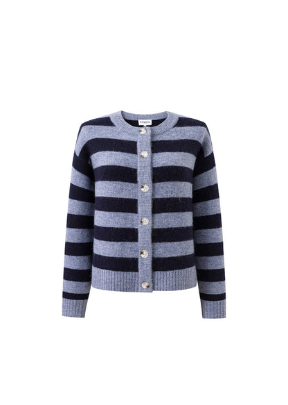 FRNCH Megane Knit in a Blue Jean Stripe