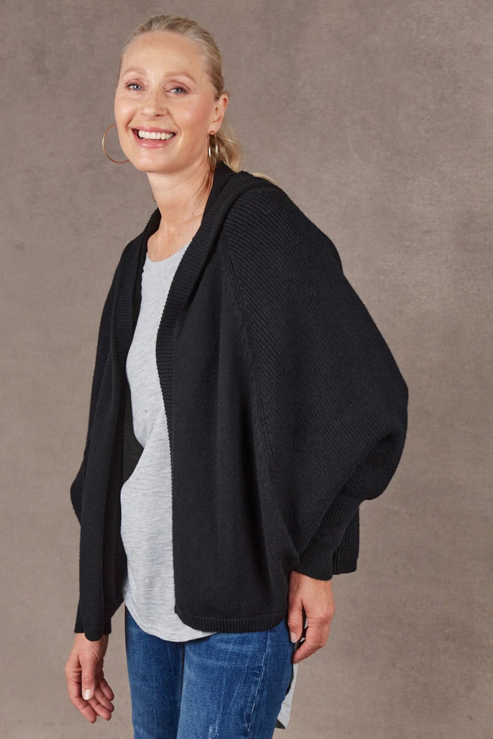 Eb &amp; Ive Nawi Cardigan in Ebony (ONE SIZE)