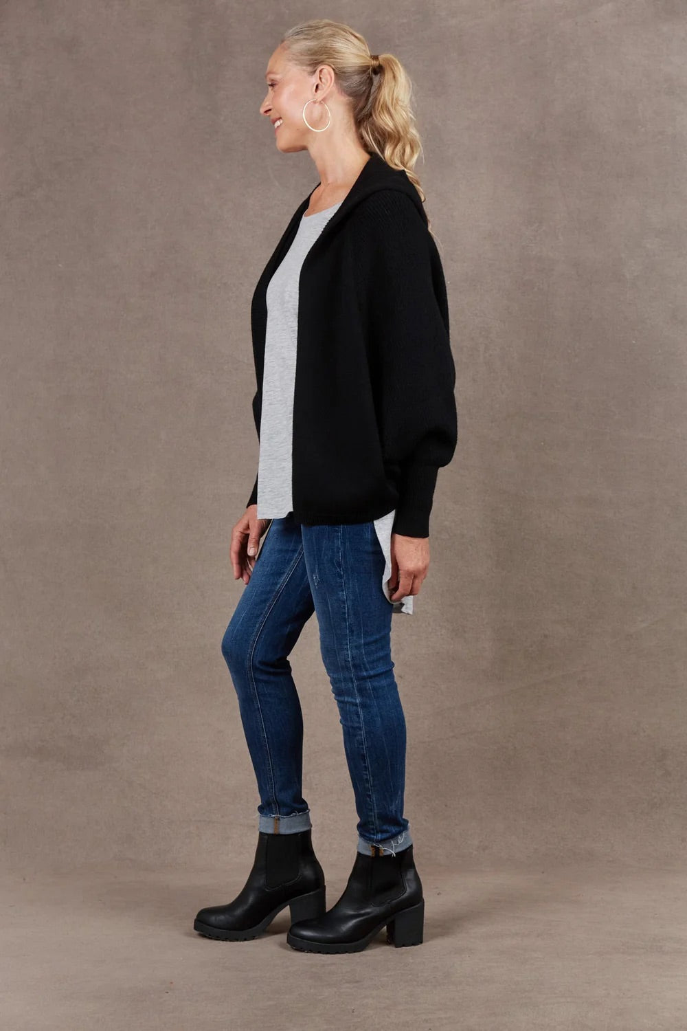 Eb &amp; Ive Nawi Cardigan in Ebony (ONE SIZE)