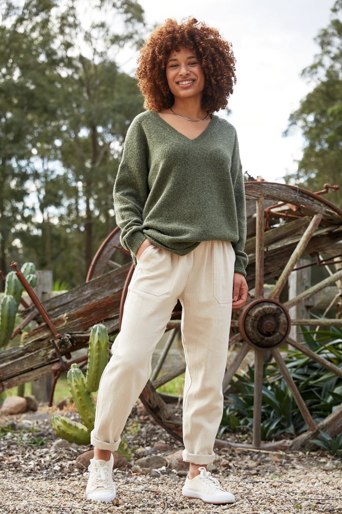 Eb &amp; Ive Paarl Knit in Moss