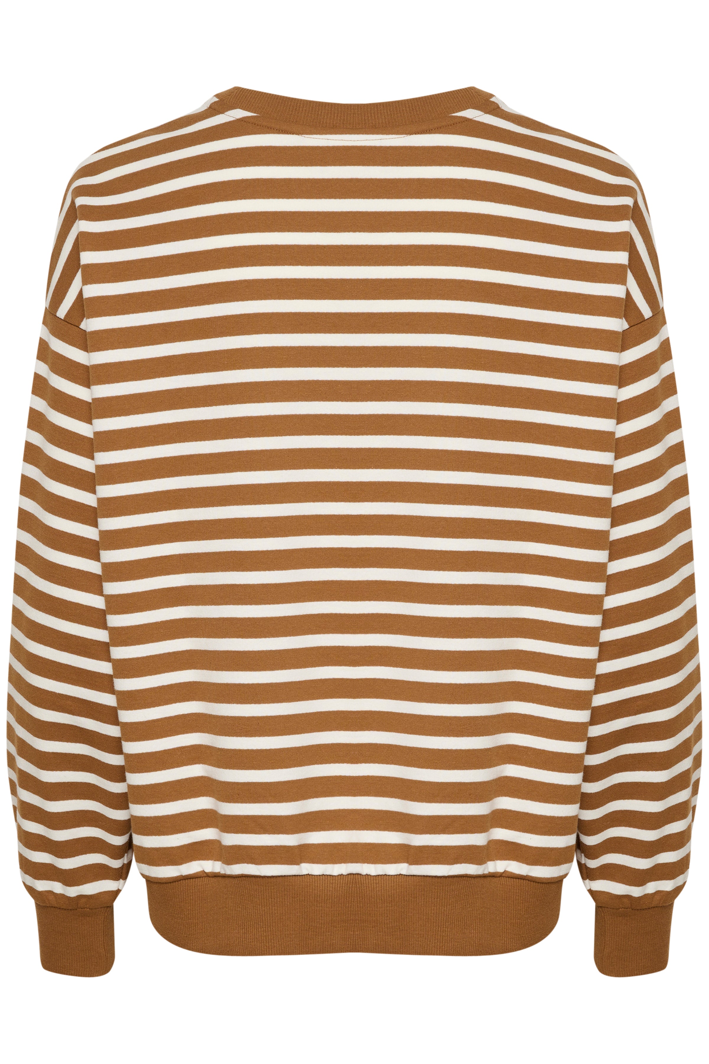 Saint Tropez Gila Striped Sweatshirt in Nuthatch