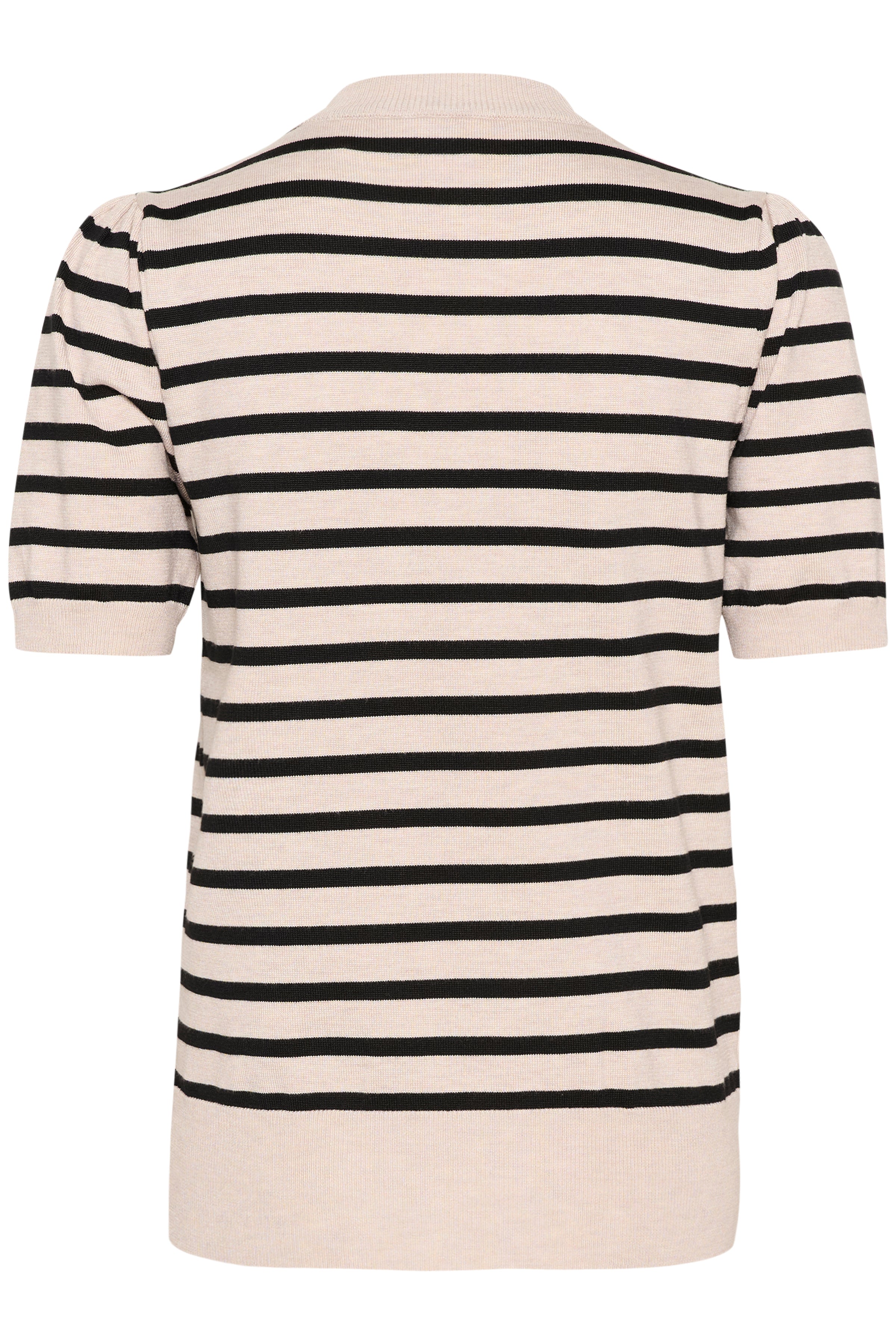 Saint Tropez Mila Short Sleeved Striped Pullover in Gray Morn