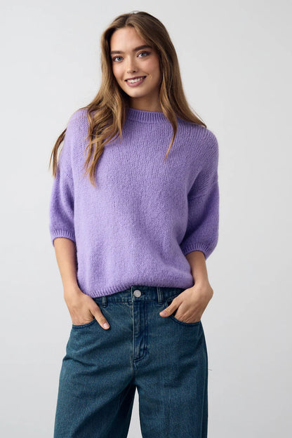 Mimi Wool Mix Jumper in Dark Lilac