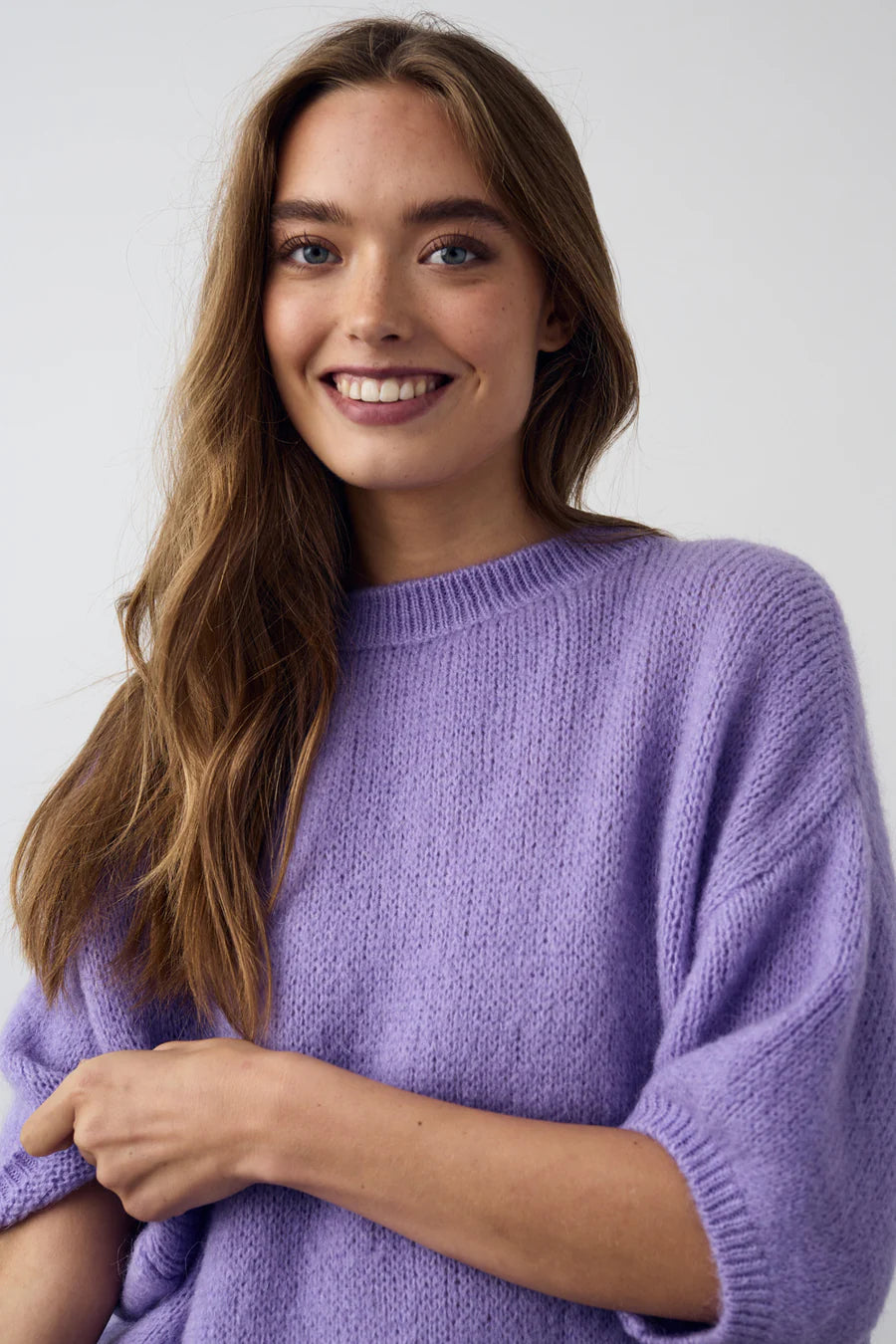 Mimi Wool Mix Jumper in Dark Lilac