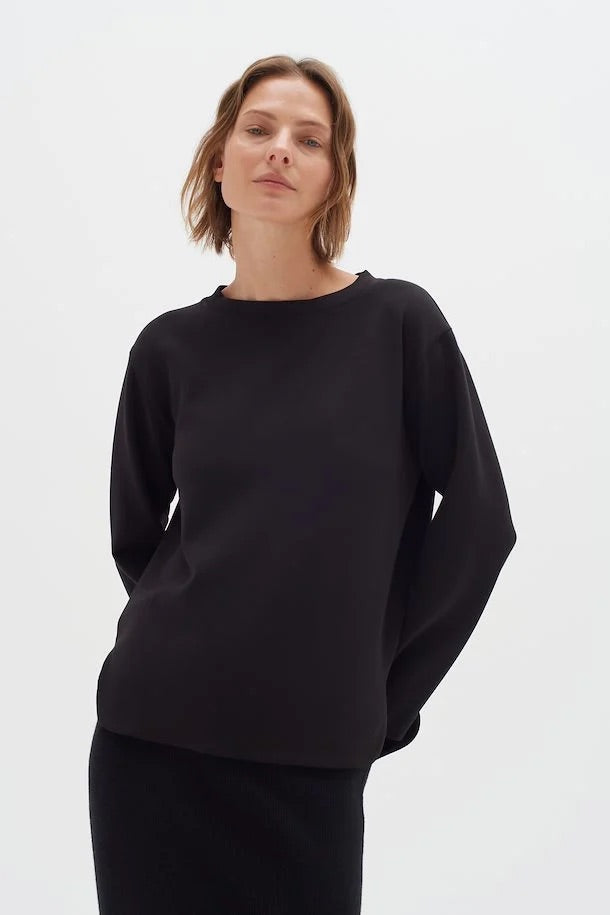 InWear Gincent Crew Neck Modal Sweat In Black