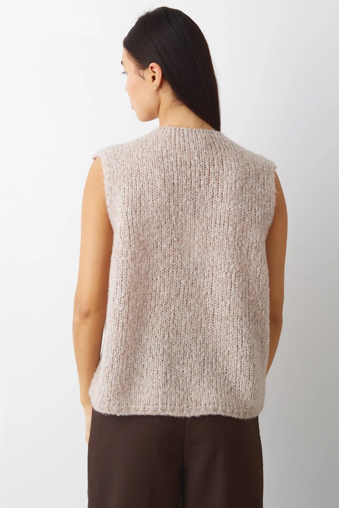 Jacey Knit Vest in Oatmeal